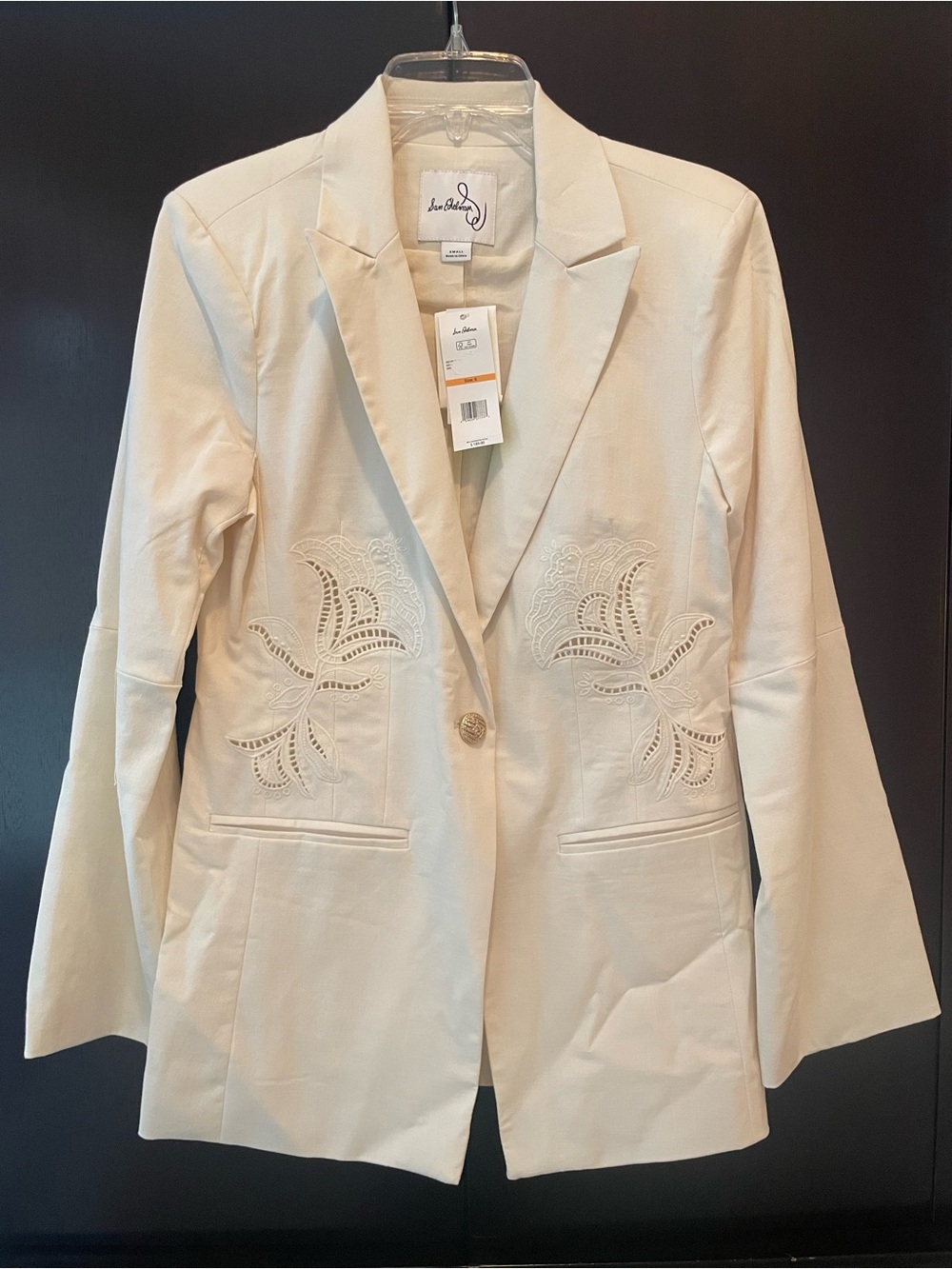 Sam Edelman Cream Embroidered Single-Button Blazer - NWT - Picture 5 of 10
